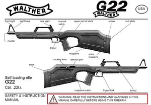 Walther G22 Rifle Owners Instruction and Maintenance Manual - Picture 1 of 1
