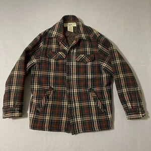 90's Authentic Gap Clothing Plaid Wool Lined Button-up Jacket GorpCore Size S - Picture 1 of 10