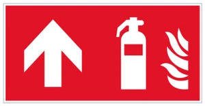 Aufkleber Richtungs-Hinweis „Feuerlöscher“ Symbol nach ISO 7010 (F001) | 30x15cm - Bild 1 von 8