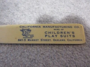 Antique CALIFORNIA MANUFACTURING Co MFRS--CHILDREN'S PLAY SUITS   LETTER OPENER - Picture 1 of 4