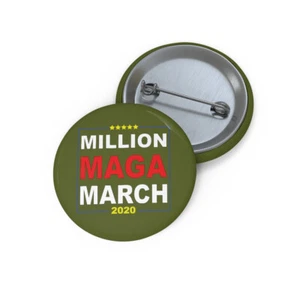 Million MAGA March 2020 President Donald J Trump Pin Buttons - Picture 1 of 3
