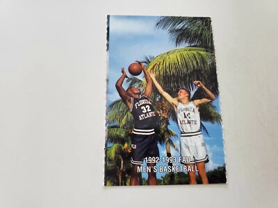 JS15 Florida Atlantic University 1992/93 Men's Basketball Pocket Schedule Card - Image 1 of 2