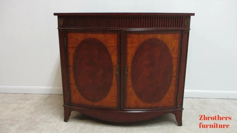 Ethan Allen Easton Sideboard Server Buffet Console Marquetry Mahogany Bar B Cover