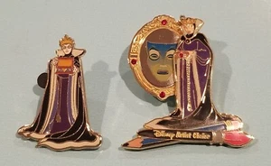 Disney Pin 2002 Evil Queen Magic Kingdom Princess Ball Lot x2 Artistic Choice - Picture 1 of 2