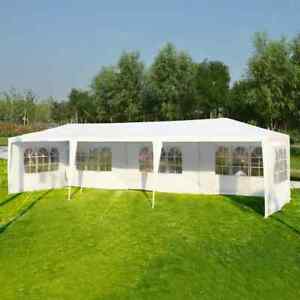 Heavy Duty Canopy Event Tent 10'x30' Outdoor White Gazebo Party Wedding Tent US