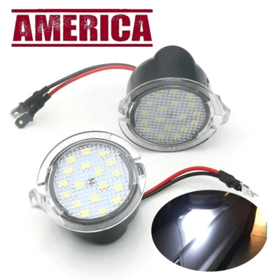 LED Side View Under Mirror Puddle Light Indicator for Ford F150 Edge 2003-2018 Foto 1 de 4