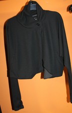 NIKE DRI-FIT WOMEN'S CARDIGAN JUMPER JACKET CROPPED. LONG SLEEVE. SIZE M. BLACK.