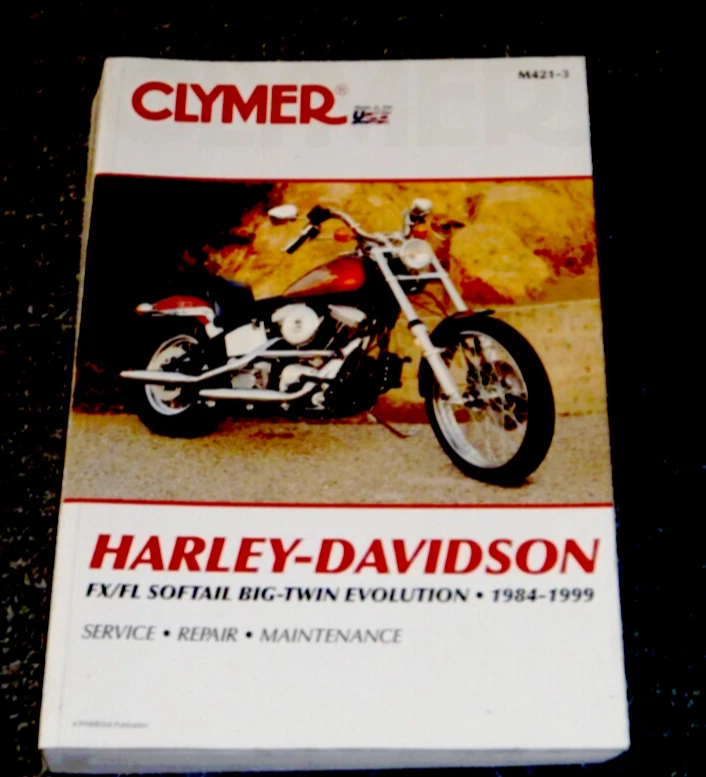1998 1999 Clymer Harley Davidson Fat Boy Motorcycle Service Repair Manual M421-3 - Image 1 of 1