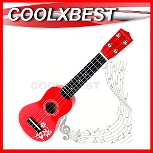 NEW 21" HOLYSMOKE RED ALOHA UKULELE 12 FRETS 4 STRINGS UKELELE CHILDREN GUITAR - Picture 1 of 3