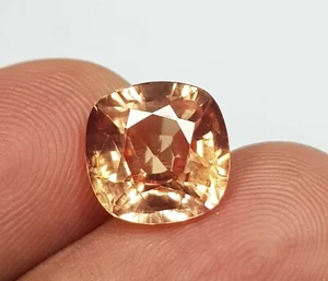 AAA 10x10MM Flawless Peach Madagascar Morganite Loose Cushion Gemstone Cut - Picture 1 of 8