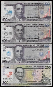 Philippines 2013 100 Piso 2011 200 Piso P 214 218 219 221 Pin Hole Fine - Imagen 1 de 2