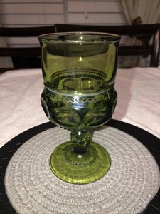 Vintage Indiana Glass Kings Crown Thumbprint Goblets Single Excellent - (FR-2) - Picture 1 of 10