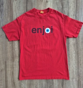 Vtg Y2k 90s ENJOI Is Watching You skateboarding Eyeball Lg Red - Picture 1 of 8