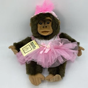 Mono gorila coco vintage realista 1994 Hosung marioneta de mano chirrido impecable - Imagen 1 de 9