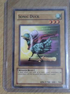 Yu-Gi-Oh Sonic Duck DR1-EN112 Rare Misprint Near Mint Missing Description Line - Image 1 of 2