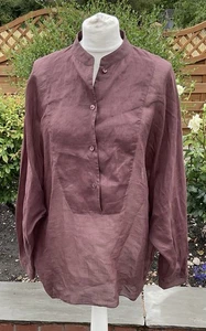 Massimo Dutti Brown Semi Sheer Oversize Blouse / Cover Up M - Picture 1 of 3
