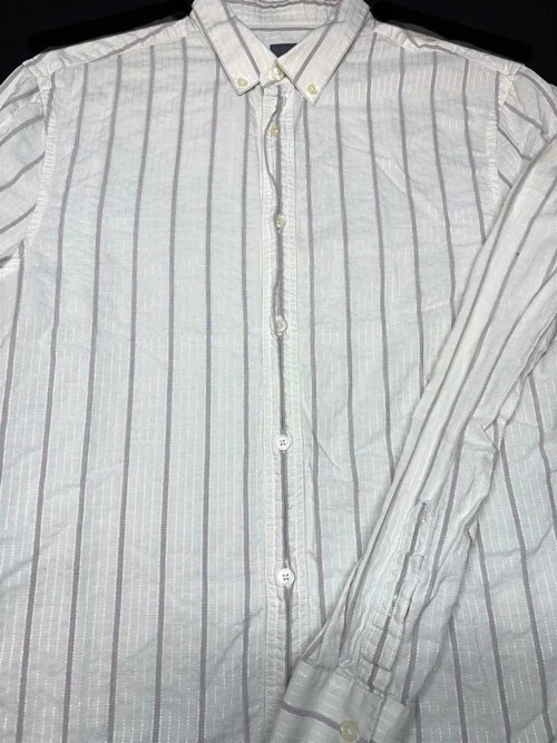 Armani Exchange Mens Button Front Long Sleeve Stripe Shirt Medium M - Image 1 of 3