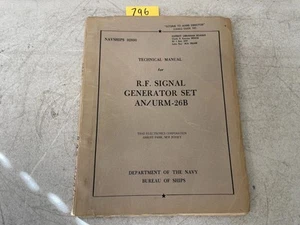 Instrukcja techniczna Zestaw generatora sygnału RF AN/URM-26B Navy - Zdjęcie 1 z 8
