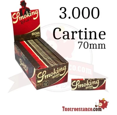 Cartine Smoking Brown Corte Marrone Senza Cloro Singole 1 Scatola Da 50 Libretti - Imagen 1 de 3