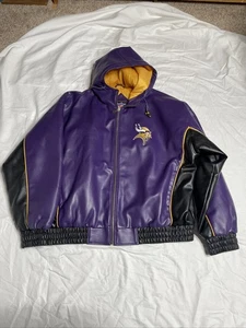 De Colección Minnesota Vikings NFL Fútbol Bordado Día del Juego Chaqueta Abrigo XXL Para Hombres - Imagen 1 de 17