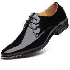 Men Patent Leather Shoes White Wedding Shoes Black Leather Soft Dress Shoes