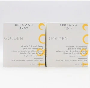 Beekman 1802 Golden Vitamin C & Amla Berry Goat Milk Whipped Body Cream 8 oz x 2 - Picture 1 of 5