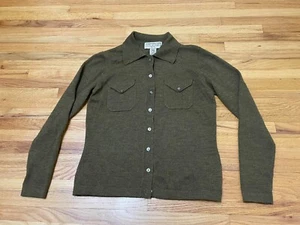 Jones New York Country Sweater Women's PP Green 90s Y2K Long Sleeve Wool - Picture 1 of 8