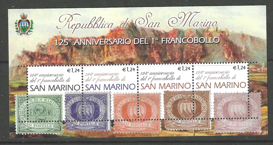 Estampillas de San Marino # 1539 en estampillas PO ¡Mini hoja fresca! ('25 SCV $12) Foto 1 de 1