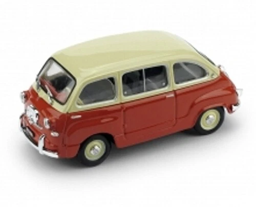 FIAT 600 MULTIPLA 1956 CREMA-ROSSA  BRUMM R250-01 - Immagine 1 di 1