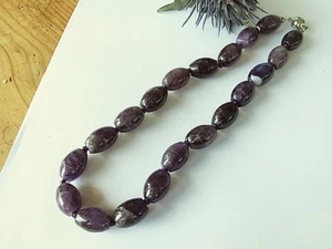 SCHMUCK-STCK Kette AMETHYST 44 CM Oliven Magnetverschluss - Picture 1 of 3