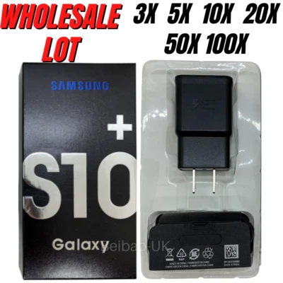 Lote de cables cargador de pared rápido adaptable USB C tipo C para Samsung Galaxy S10 S21 S20 Foto 1 de 4