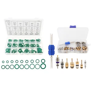 270 pcs Green O Ring Rubber 39 pcs Automotive Air Conditioning Valve Core New - Picture 1 of 8