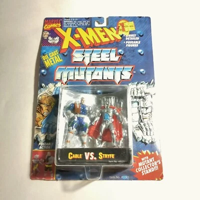 Figuras de metal fundido a presión selladas Marvel X-Men Steet Mutants Cable vs Stryfe Foto 1 de 3