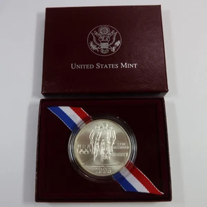 1995 UNC Atlanta Centennial Olympic Games Comm Silver Dollar $1 Coin #53459Q - Picture 1 of 3