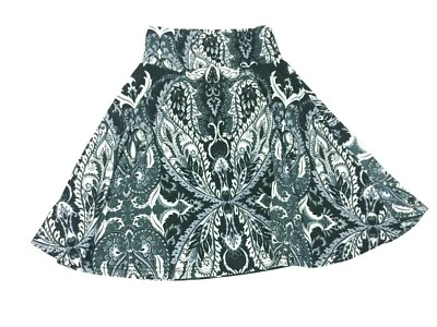 Lularoe girls azure skirt size 2 black gray lilac damask circle ruffle skirt - Изображение 1 из 4