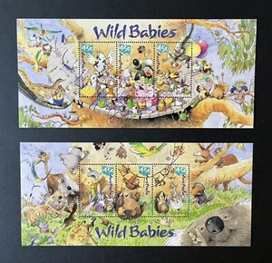 2001 Australian Stamps: Wild Babies - 2 Miniature Sheets - MUH - Picture 1 of 2