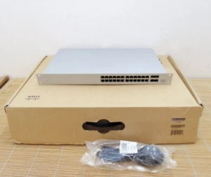 CISCO Meraki MS120-24P-HW 24-Port Gigabit PoE Switch – Unclaimed, Used - Picture 1 of 2