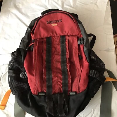 Marmot Talus Biospan Backpack Black/Red- Rigid Padded-Hiking- Camping - Image 1 of 2