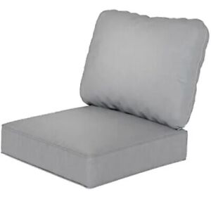 Outdoor Deep Seat Cushions for Patio Sectional Sofa, Breathable Light Grey 1199