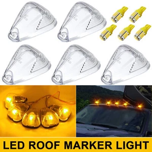 5Pcs For Ford F-150 F-250 E-450 Cab Roof Marker Clearance Light Clear Covers Kit - Picture 1 of 12