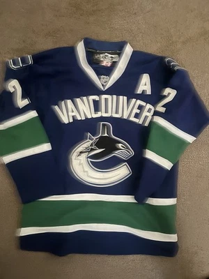 Daniel Sedin Vancouver Canucks REEBOK HOCKEY 球衣 50 码 CCM 加拿大制造 — 第 1/4 张图片