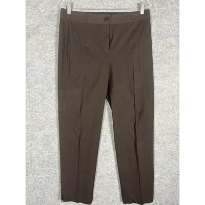 Saks Fifth Avenue 女式棕色棉氨纶直筒短裤 8 码 — 第 1/4 张图片