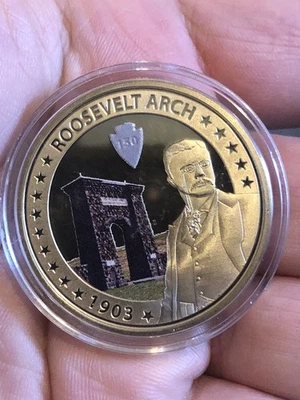 Medalla de Historia 1993 - Entrada Arco Roosevelt al Parque Yellowstone - Montana Foto 1 de 4
