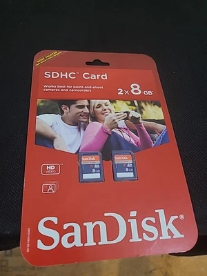 SanDisk 16GB SDHC Memory Card  2 Pack - Image 1 of 3