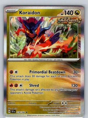 Koraidon 119/162 Holo Rare SV05: Temporal Forces NM - Image 1 of 2