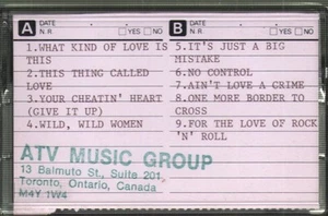 Gus Gus Papas cassette Canada Atv demo tape. sleeve has typed track listing and - Picture 1 of 2