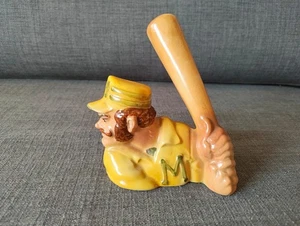 Vintage Ezra Brooks Baseball Player Whisky Alcohol Decanter Bottle Top Only - Picture 1 of 7