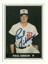 Paul Gibson 1982 TCMA Birmingham Barons autographed auto signed card 