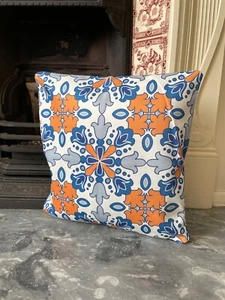 Tile Cushion Cover Modern Home Decor Bold Tile Print Pillow Case - Picture 1 of 10