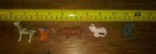 Lot assorted tiny plastic animals cracker prize size rhino miniature  vintage 